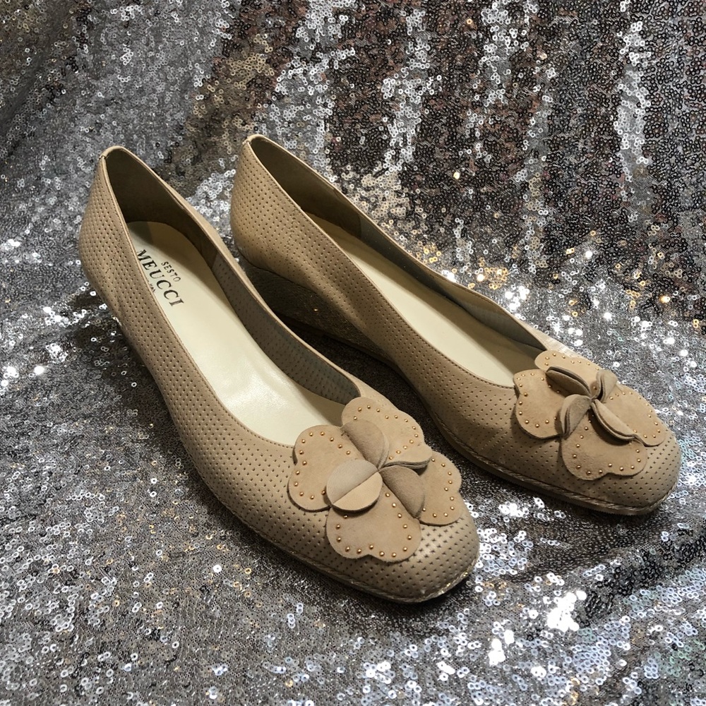 Sesto Meucci Mel Leather Wedge Espadrilles